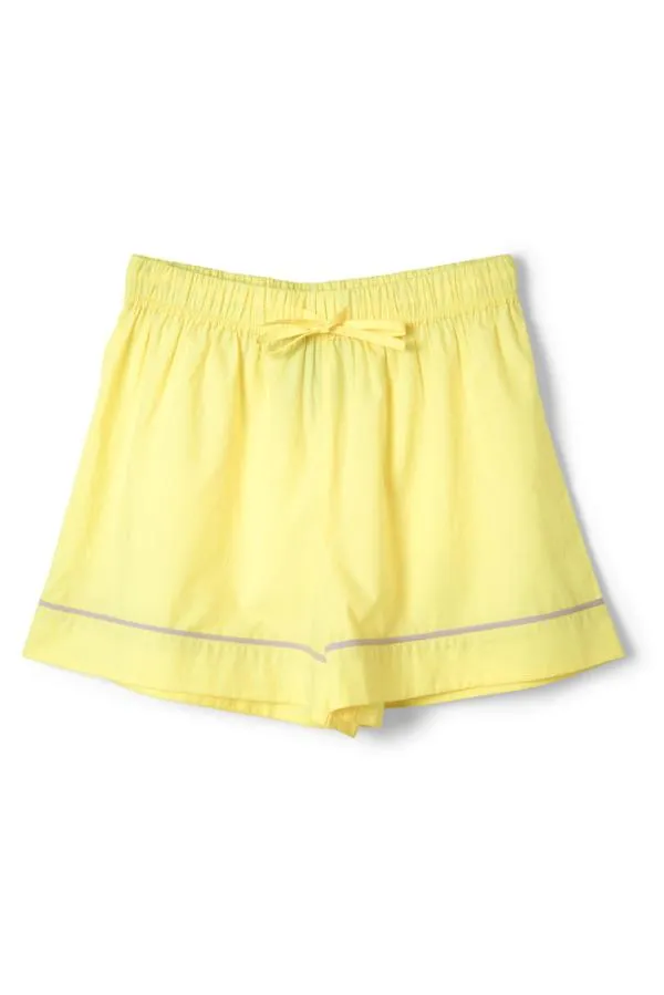 Damson Madder Nightwear Women Kitty Ruffle Nightwear Set Yellow