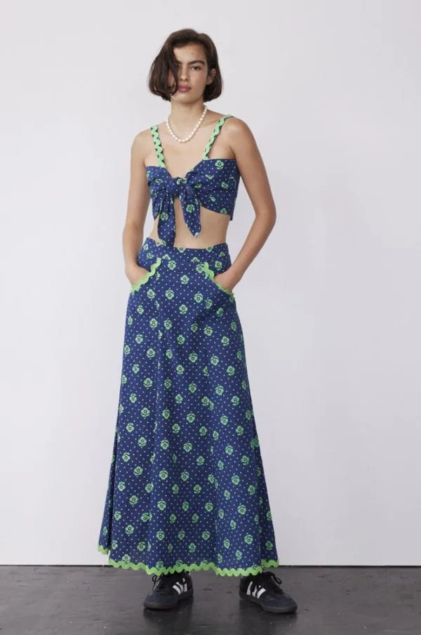 Damson Madder Skirts Women Hyan Midi Skirt 8211 Floral