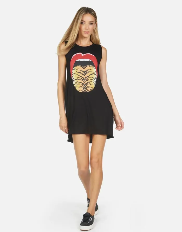 Deanna Tiger Tongue Black Women Lauren Moshi Dresses