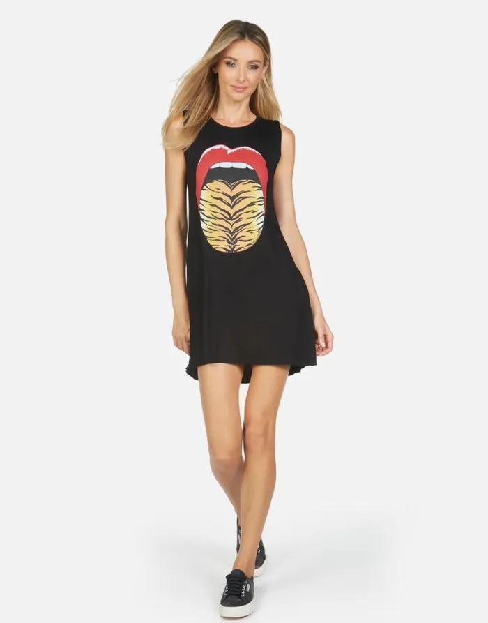 Deanna Tiger Tongue Black Women Lauren Moshi Dresses