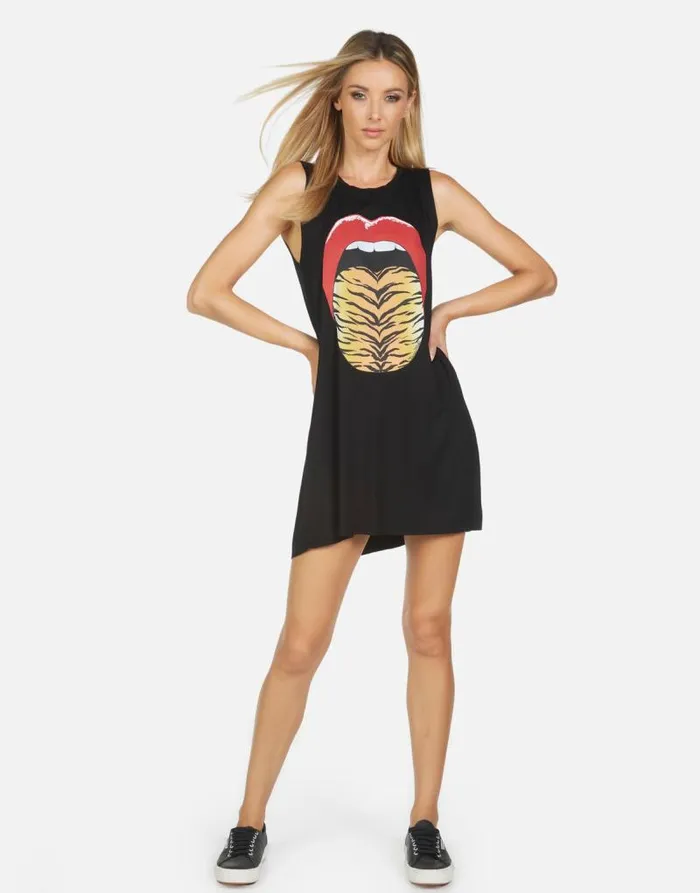 Deanna Tiger Tongue Black Women Lauren Moshi Dresses