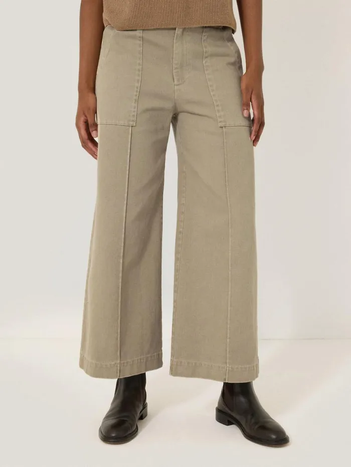 Denim Sailor Trouser Brown Women Jigsaw Denim