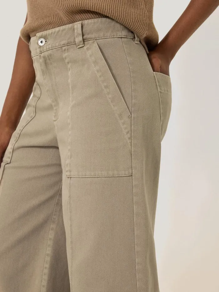 Denim Sailor Trouser Brown Women Jigsaw Denim