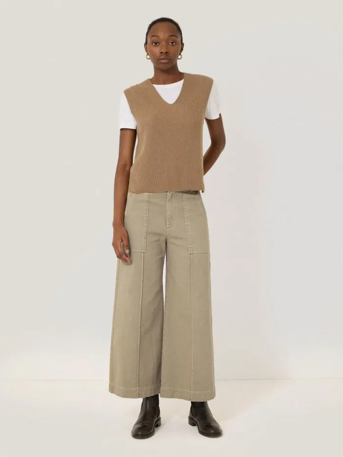 Denim Sailor Trouser Brown Women Jigsaw Denim