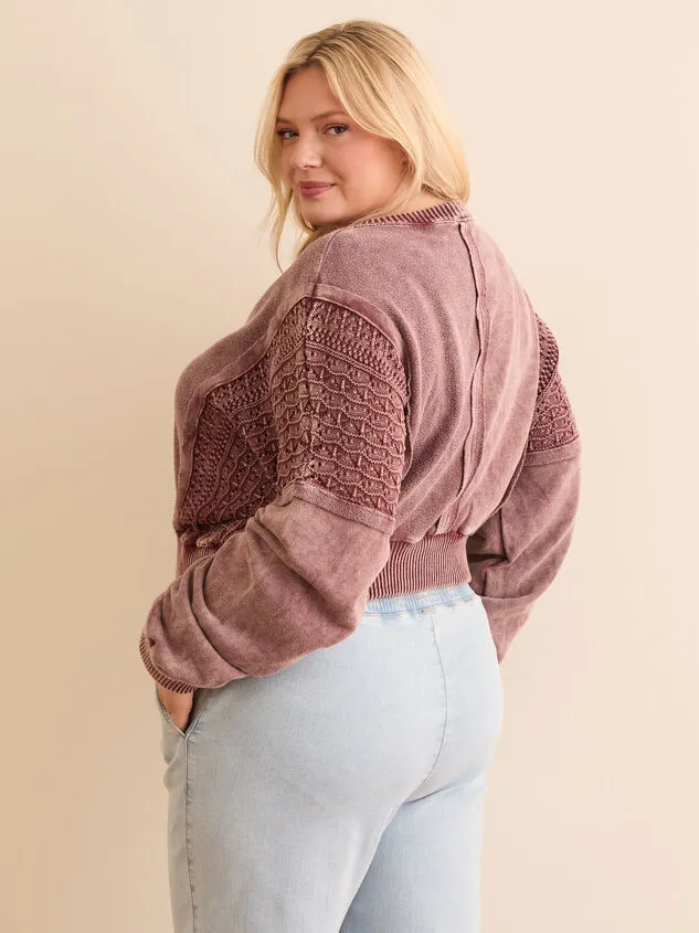 Destiny Cropped Crochet Sweater Applebutter Women Altar039d State Tops