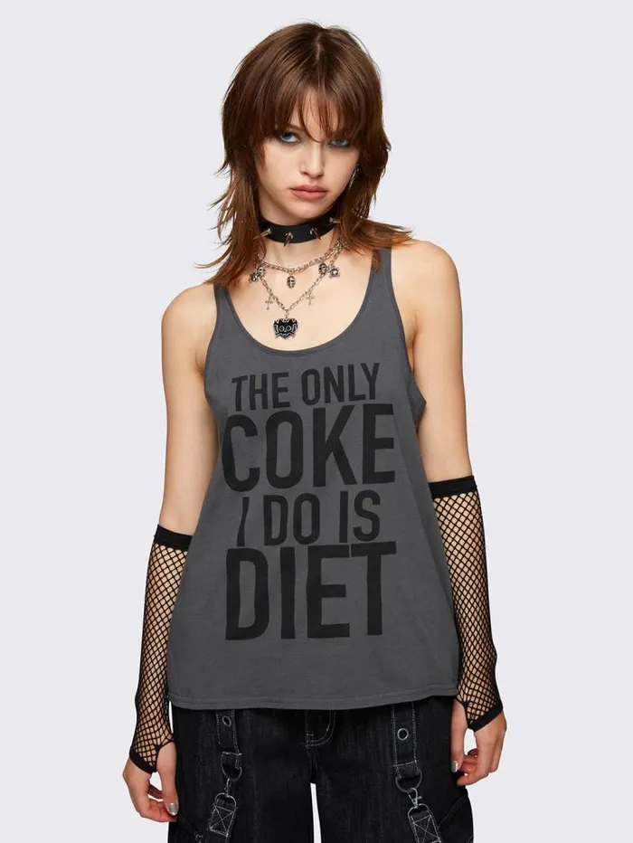 Diet Coke Graphic Tank Top Women Minga London Tops and TShirts