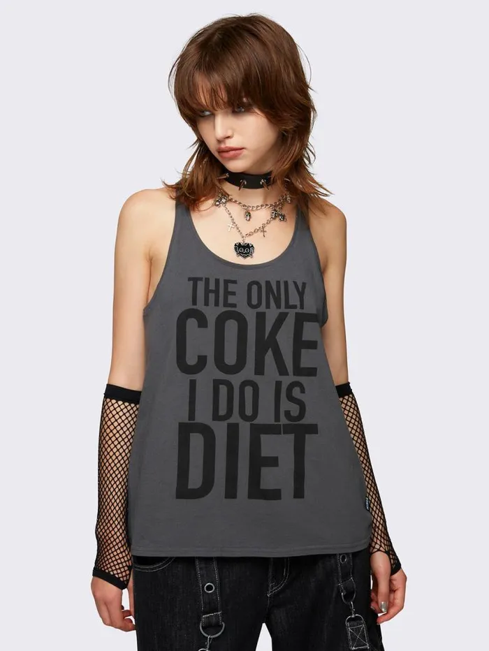 Diet Coke Graphic Tank Top Women Minga London Tops and TShirts