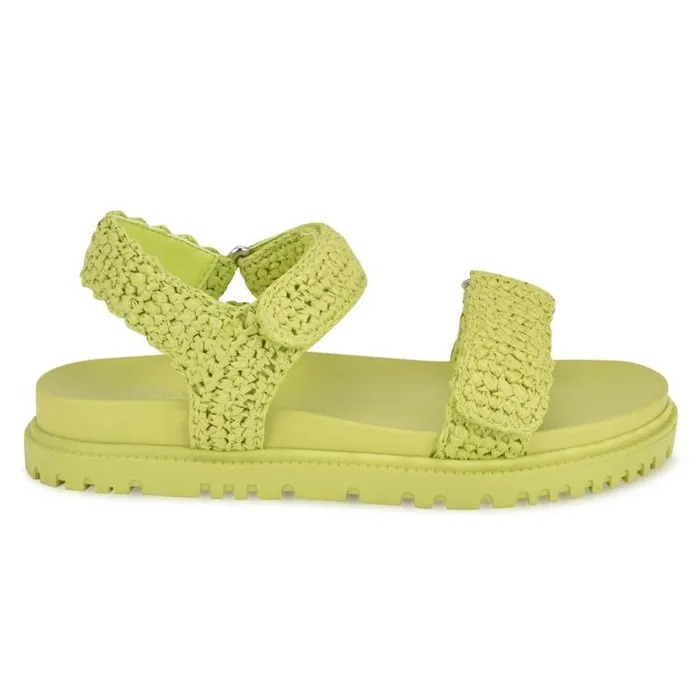 Dinrah Footbed Sandals Green Women Nine West Sandals