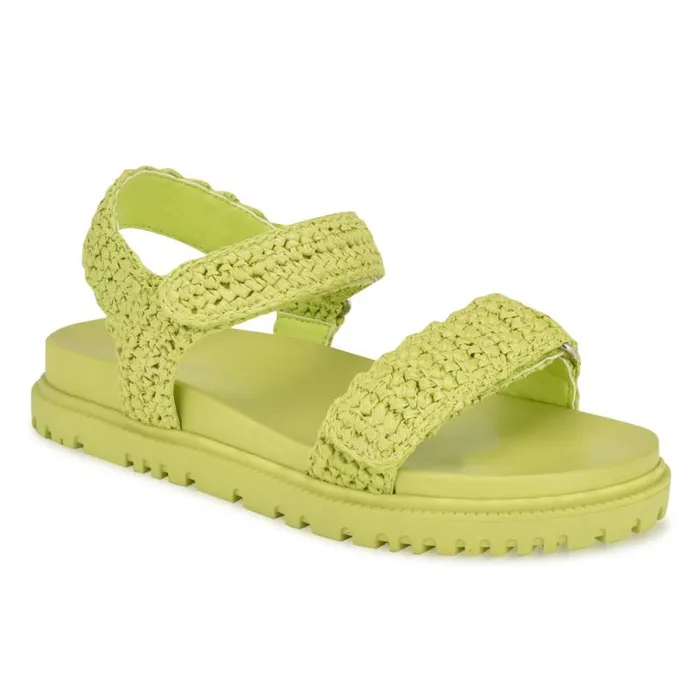 Dinrah Footbed Sandals Green Women Nine West Sandals Dinrah Footbed Sandals Green Women Nine West Sandals