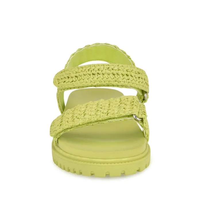 Dinrah Footbed Sandals Green Women Nine West Sandals Dinrah Footbed Sandals Green Women Nine West Sandals
