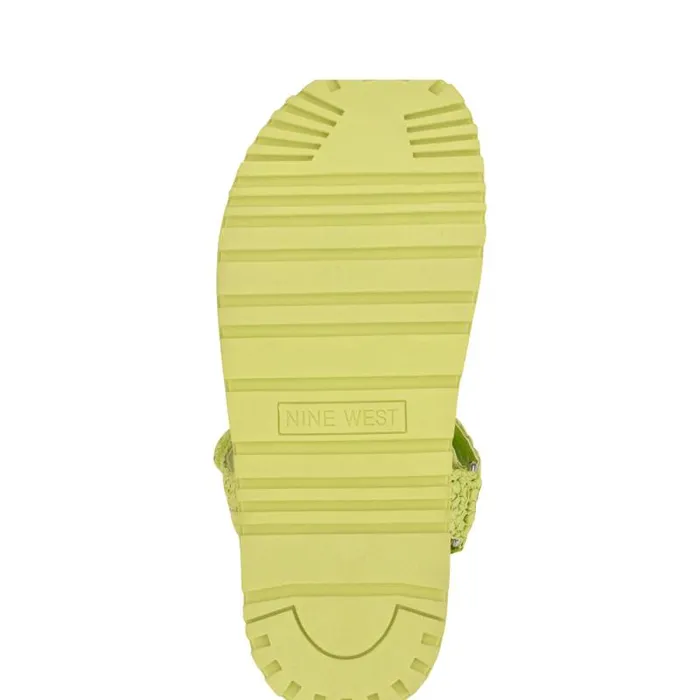 Dinrah Footbed Sandals Green Women Nine West Sandals Dinrah Footbed Sandals Green Women Nine West Sandals