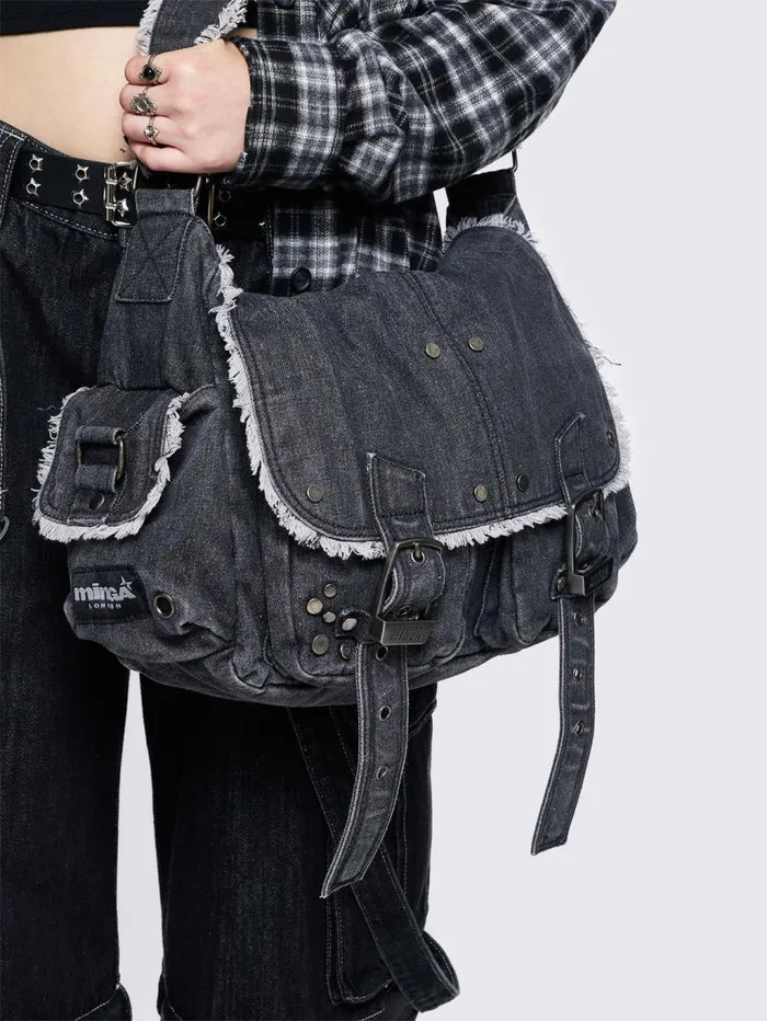 Downtown Denim Messenger Bag Women Minga London Bags