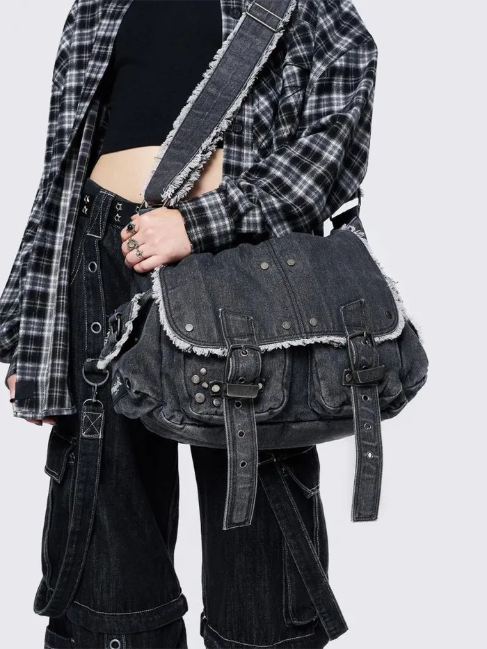 Downtown Denim Messenger Bag Women Minga London Bags