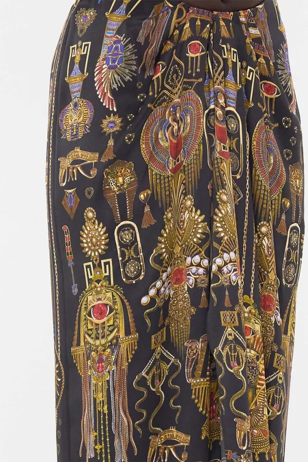 DRAPE FRONT SKIRT WITH SPLIT CARTOUCHE KINGDOM Cartouche Kingdom Womens Camilla Skirts