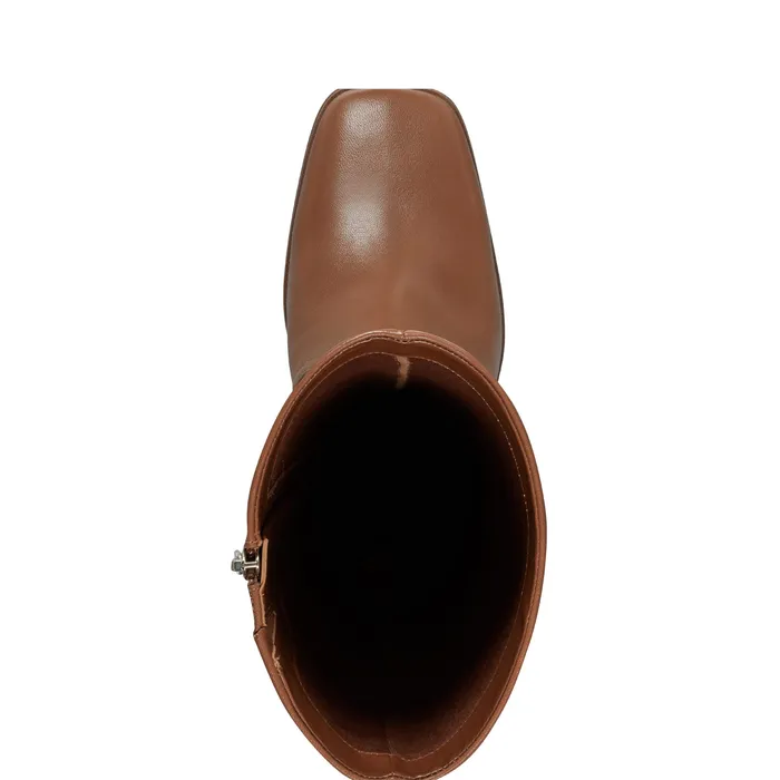Dreeam Block Heeled Boot Tan Leather Boots and Booties Marc Fisher Women