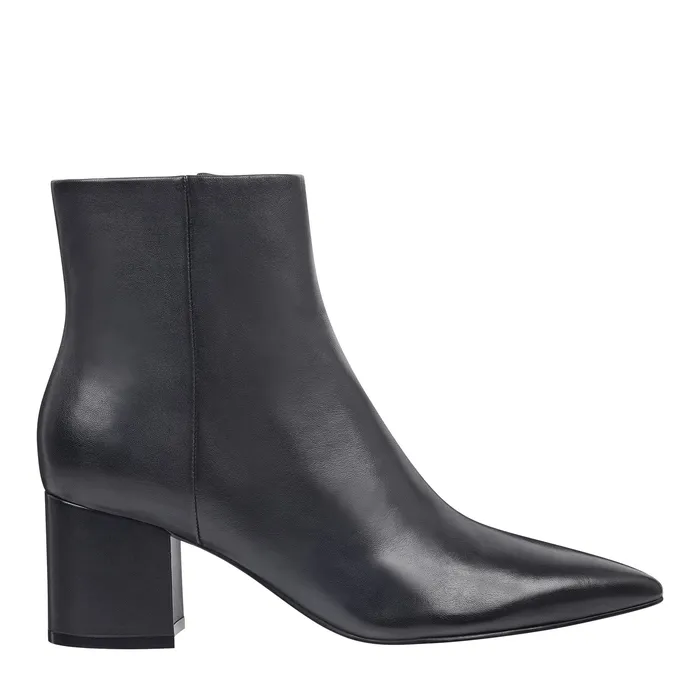 Dress Boots Marc Fisher Women Jarli Pointy Ankle Bootie Black Leather