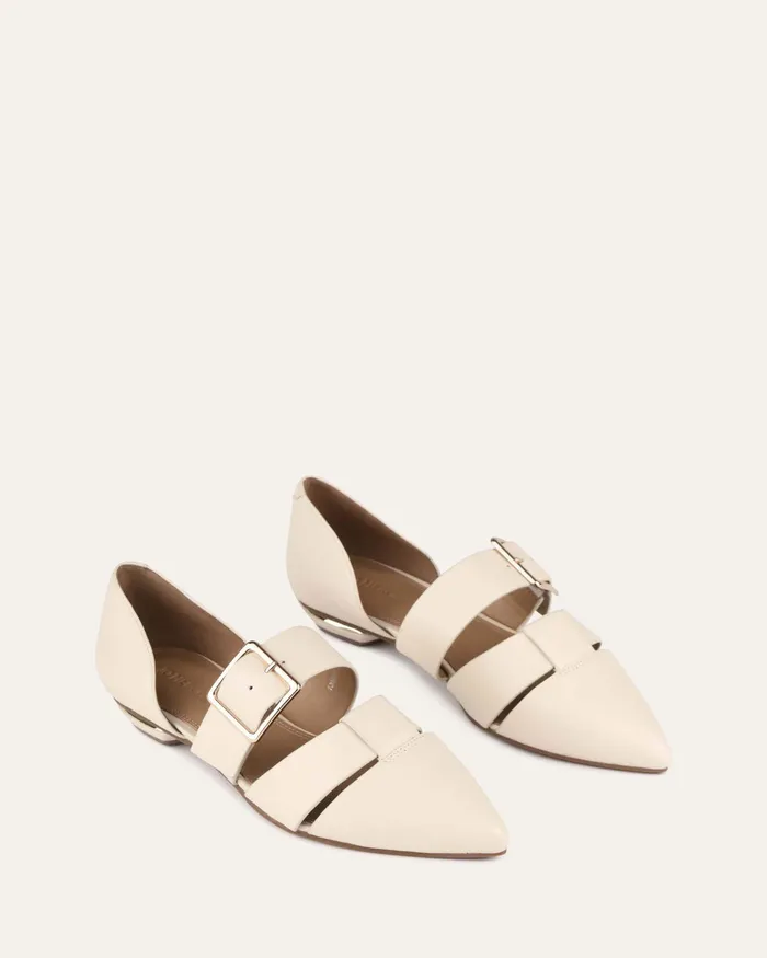 DRESS Carla dress flats off white leather 8211 jomercer Women
