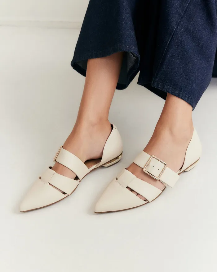 DRESS Carla dress flats off white leather 8211 jomercer Women