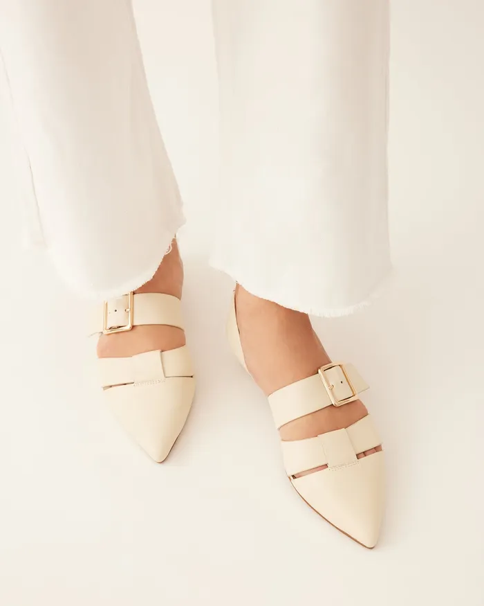DRESS Carla dress flats off white leather 8211 jomercer Women