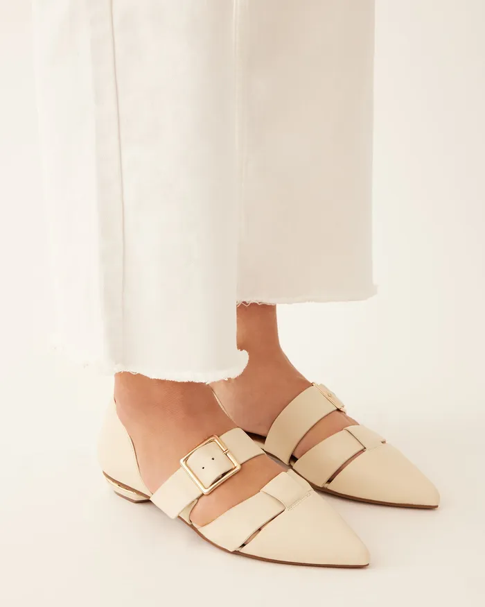 DRESS Carla dress flats off white leather 8211 jomercer Women