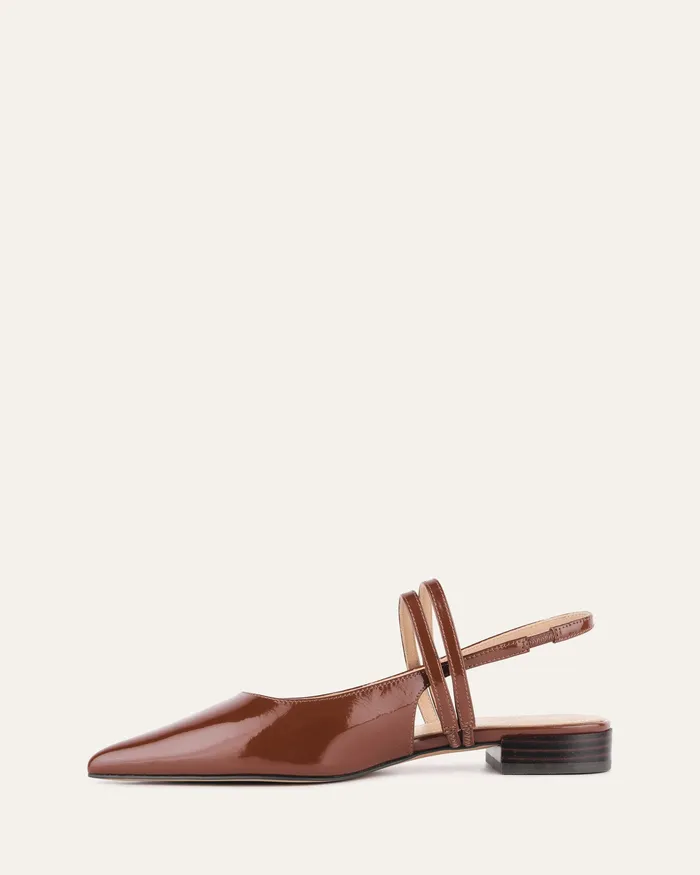 DRESS jomercer Women Astrid dress flats chestnut patent
