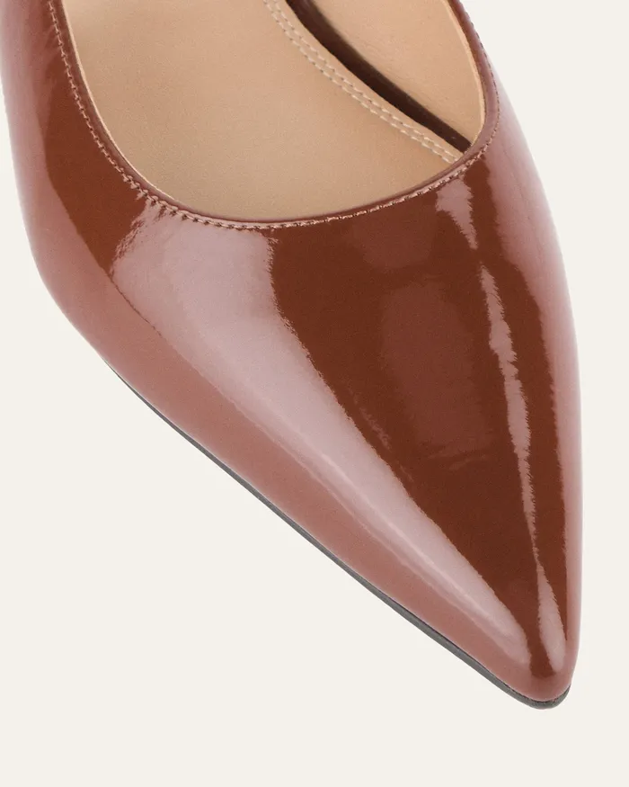 DRESS jomercer Women Astrid dress flats chestnut patent