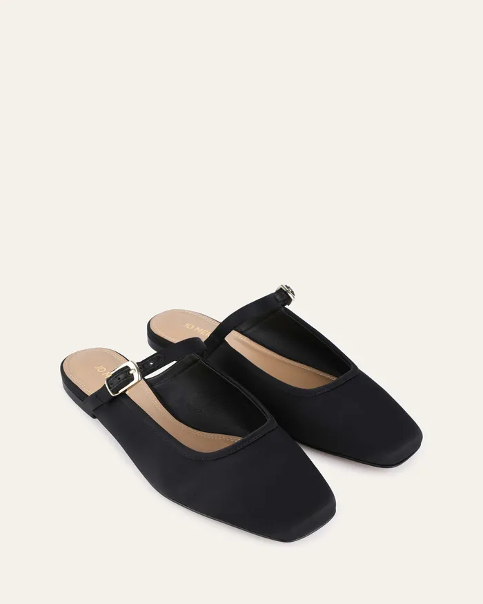 DRESS jomercer Women Sammy dress flats black satin
