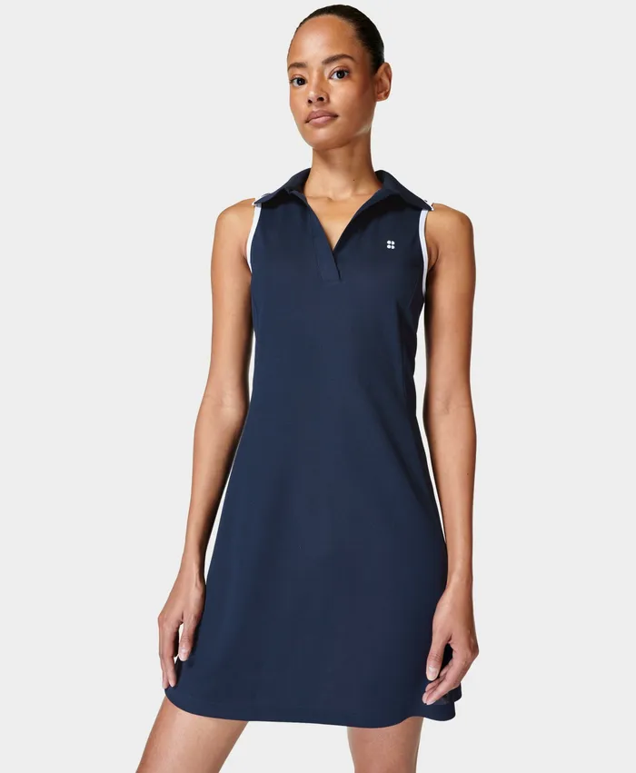 Dresses and Jumpsuits Sweaty Betty Women Fairway Dress Navy Blue