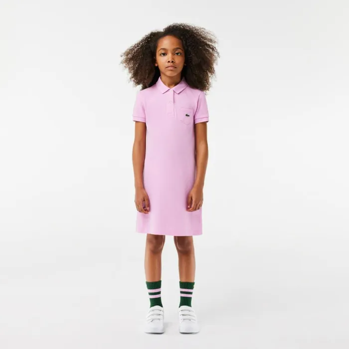 Dresses and Skirts Kids Lacoste Kids039 Cotton Polo Dress Pink Ixv