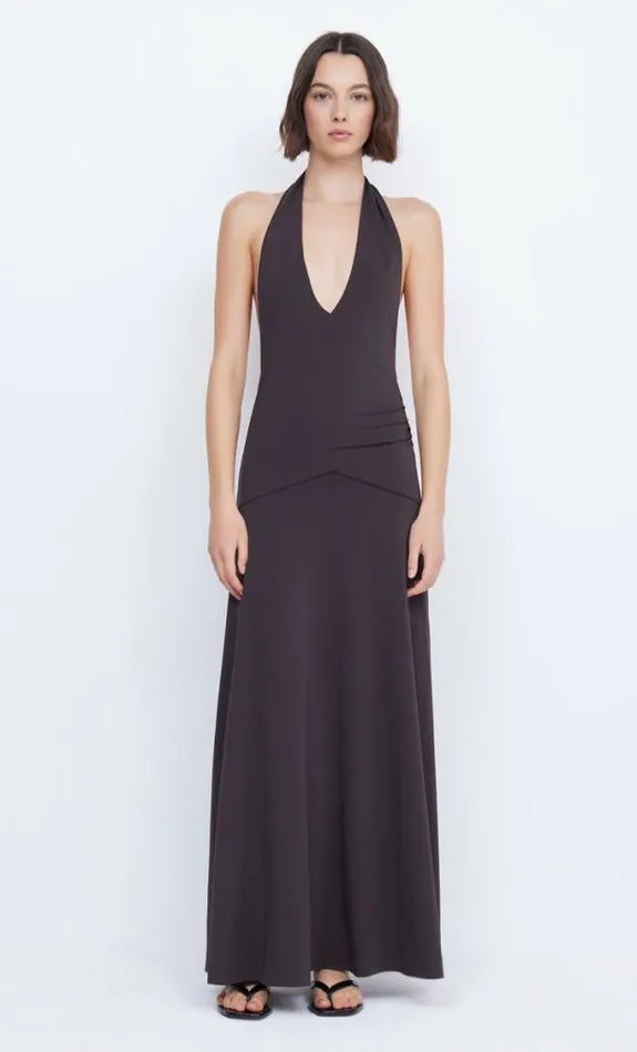 Dresses Bec Bridge Blanche Halter Maxi Dress Espresso