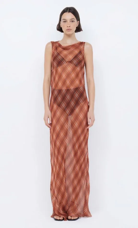 Dresses Bec Bridge Devi Boatneck Dress Desert Check