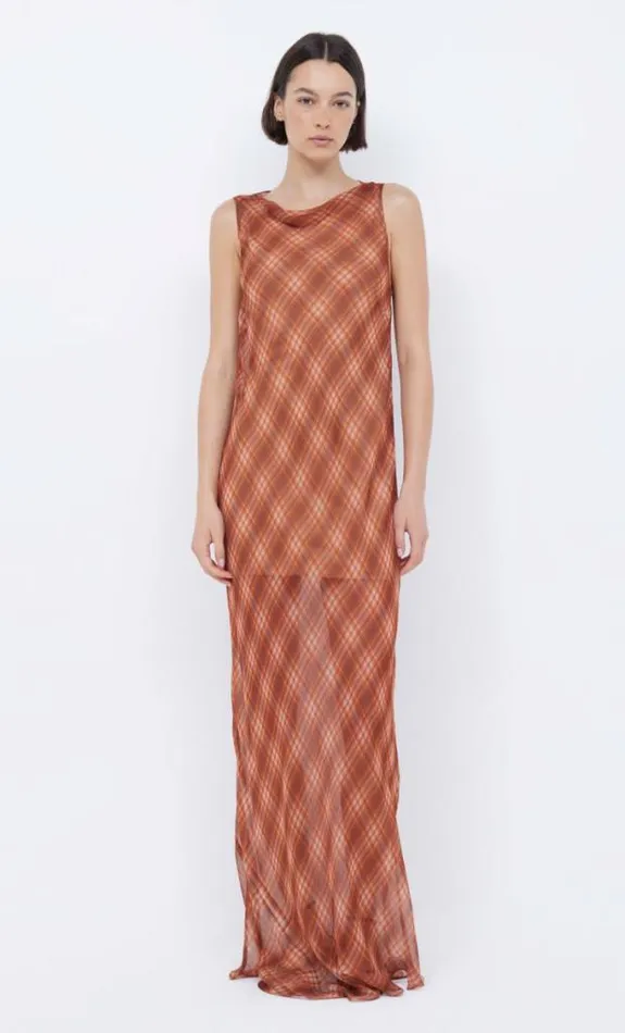 Dresses Bec Bridge Devi Boatneck Dress Desert Check