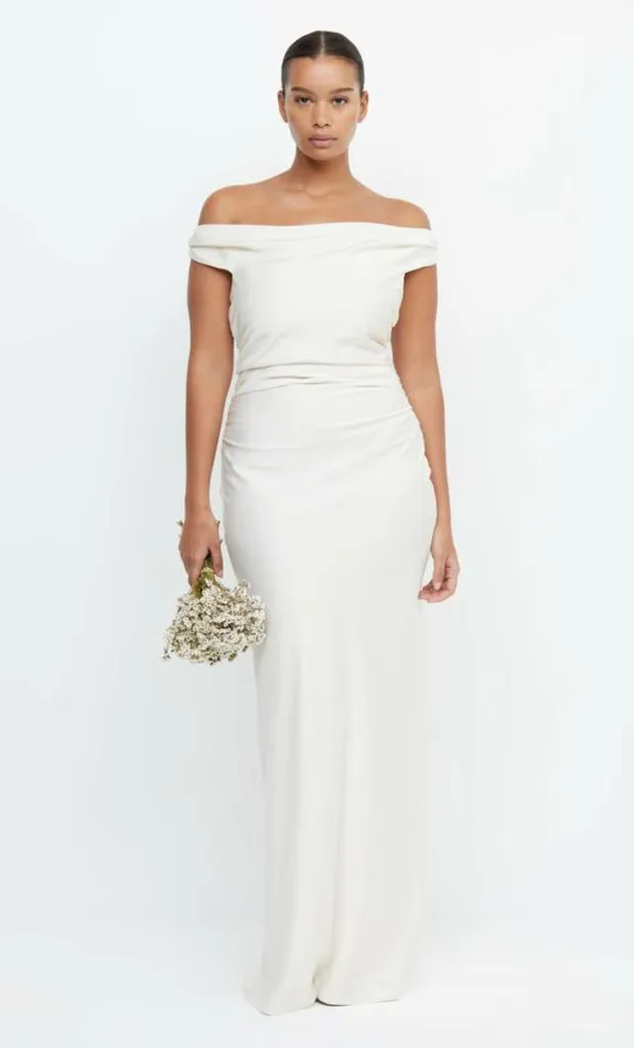 Dresses Bec Bridge Eternity Off Shoulder Maxi Cream
