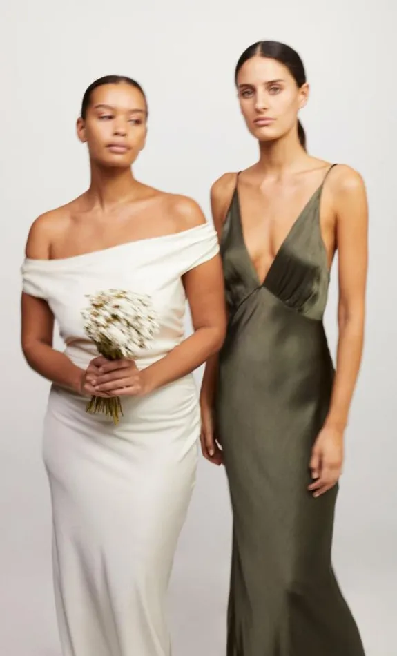 Dresses Bec Bridge Eternity Off Shoulder Maxi Cream