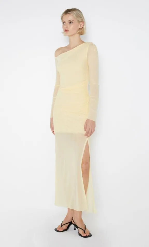 Dresses Bec Bridge Fae Asym Long Sleeve Dress Butter Yellow