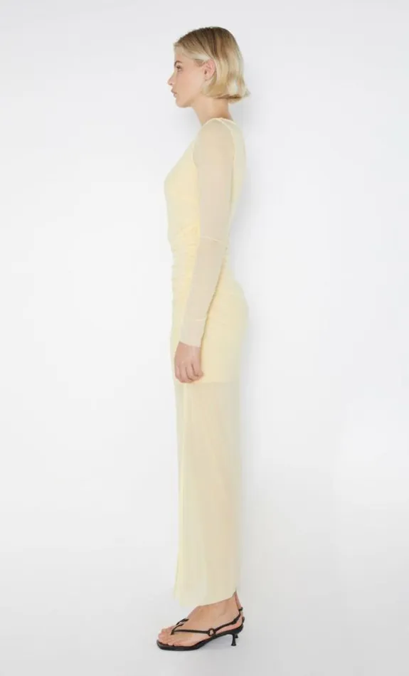 Dresses Bec Bridge Fae Asym Long Sleeve Dress Butter Yellow