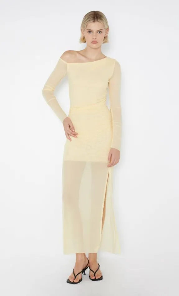 Dresses Bec Bridge Fae Asym Long Sleeve Dress Butter Yellow
