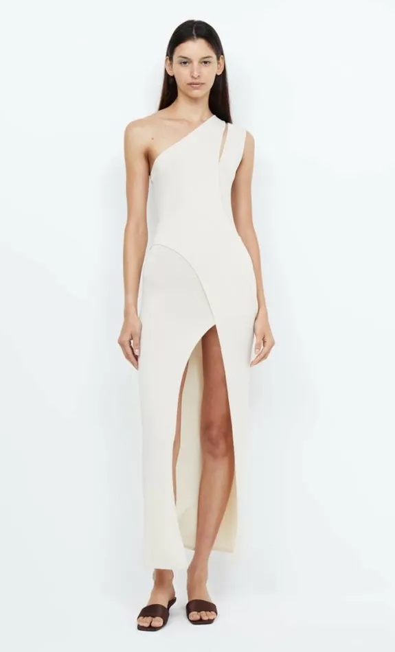 Dresses Bec Bridge Mira Asym Knit Maxi Dress Ivory