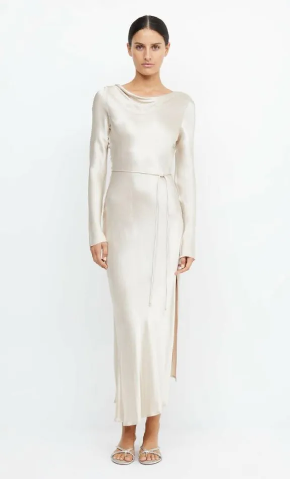 Dresses Bec Bridge Moon Dance Long Sleeve Maxi Dress Sand