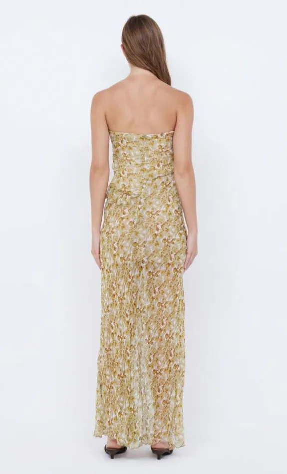 Dresses Bec Bridge Opal Strapless Maxi Dress Golden Blurred Floral