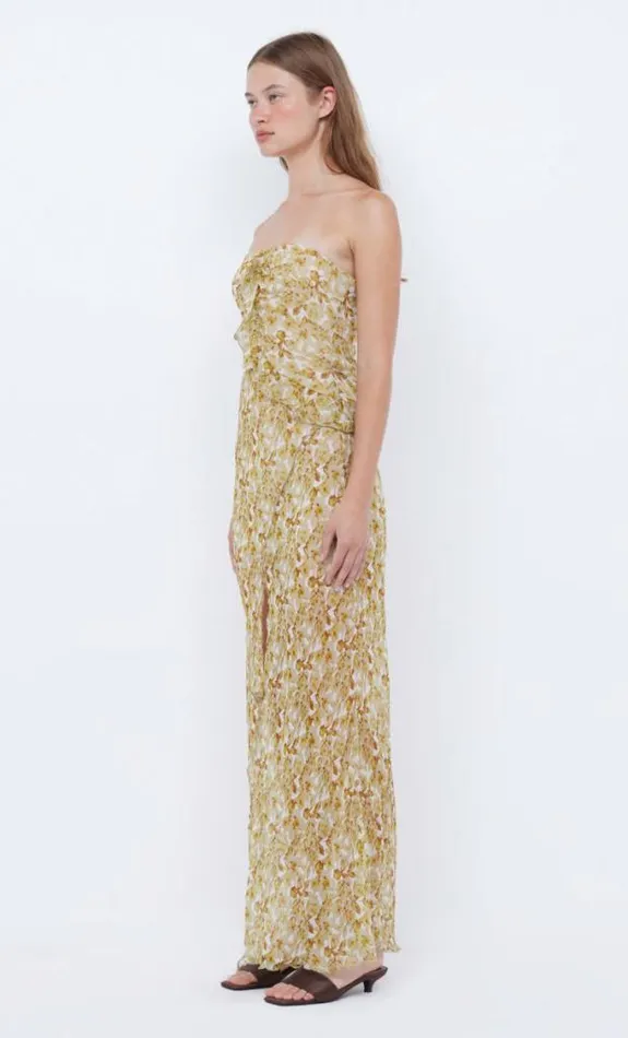 Dresses Bec Bridge Opal Strapless Maxi Dress Golden Blurred Floral