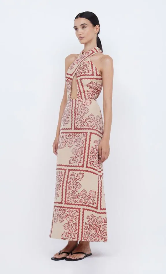 Dresses Bec Bridge Palm Bliss Halter Maxi Sahara Jacquard
