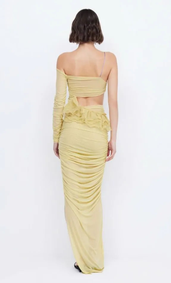 Dresses Bec Bridge Spiral Crush Asym Maxi Citrus