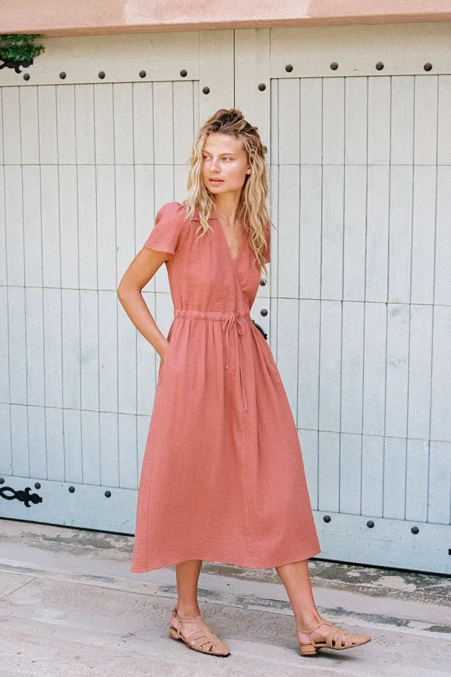 Dresses Christy Dawn Women The Dawn Dress Terracotta Gauze