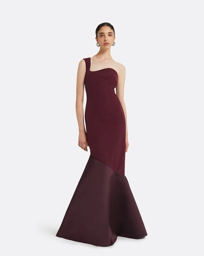 Dresses Safiyaa Women Banu Wine Long Dress Wine
