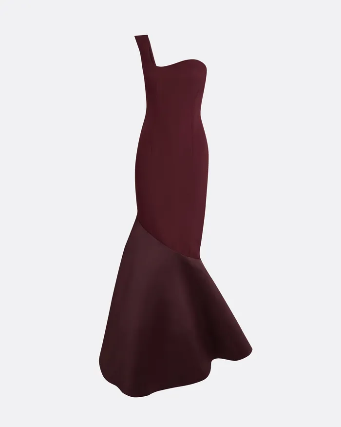 Dresses Safiyaa Women Banu Wine Long Dress Wine