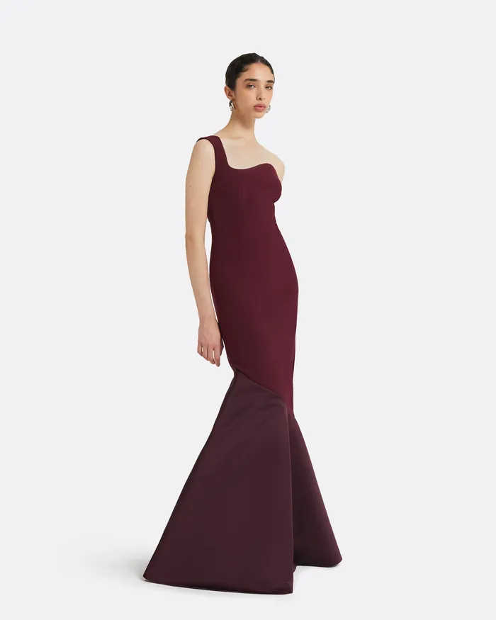 Dresses Safiyaa Women Banu Wine Long Dress Wine