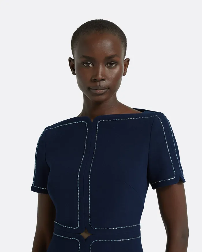 Dresses Safiyaa Women Janan Maritime Midi Dress Maritime Blue