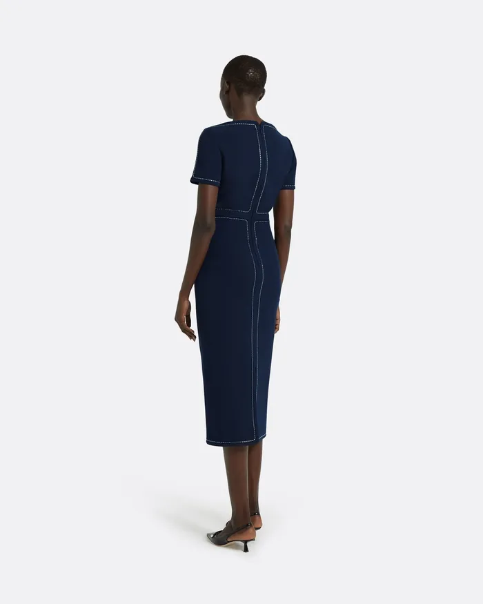 Dresses Safiyaa Women Janan Maritime Midi Dress Maritime Blue