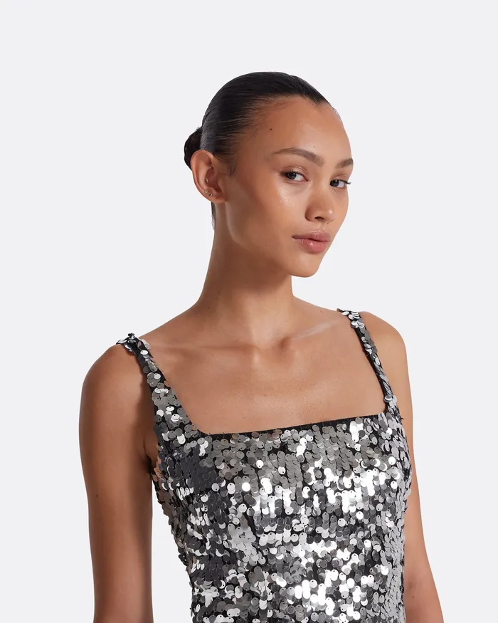 Dresses Safiyaa Women Kristena Gunmetal Long Dress Gunmetal